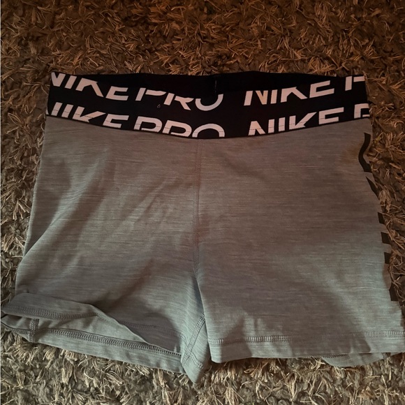 Nike Pro Women's Athletic Shorts in Light Gray - Picture 1 of 4